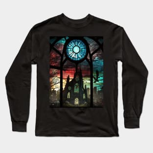 Stained Glass Tristram Cathedral Long Sleeve T-Shirt